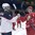 SPISSKA NOVA VES, SLOVAKIA - APRIL 13: USA's Braeden Tkachuk #7 and Belarus player shake hands after USA's 7-0 preliminary round win at the 2017 IIHF Ice Hockey U18 World Championship. (Photo by Steve Kingsman/HHOF-IIHF Images)

